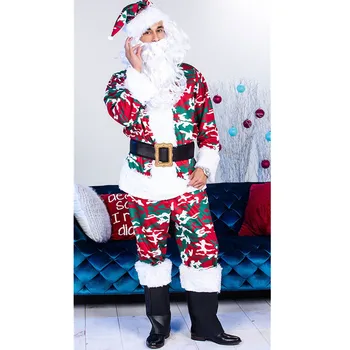 На склад, фабрика Европейските и американските костюми на Дядо Коледа, мъжки камуфляжные етап костюми на Дядо Коледа за по-големи размери на Едро - Изображение 2  