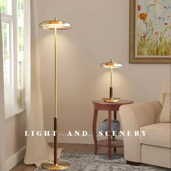 Лампата в италиански стил, луксозен висококачествен под лампа, долно Оттичане под лампа за дневна със скандинавски дизайн в ретро стил - Изображение 1  