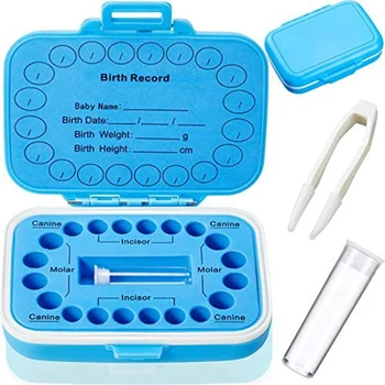 Кутия за спомен от млечни зъби за деца е Кутия за запазването на зъбите Титуляр за съхранение на детски зъби Органайзер за млечни зъби Кутия за млечните зъби - Изображение 1  
