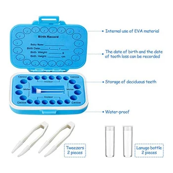 Кутия за спомен от млечни зъби за деца е Кутия за запазването на зъбите Титуляр за съхранение на детски зъби Органайзер за млечни зъби Кутия за млечните зъби - Изображение 2  