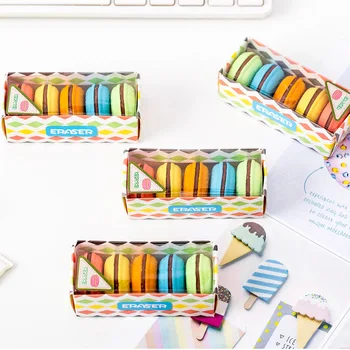 Творческа кутия сладки бонбони оцветени Тестени изделия Гумичка студентски гумени канцеларски материали, ученически пособия, гумички за триене за момичета - Изображение 1  