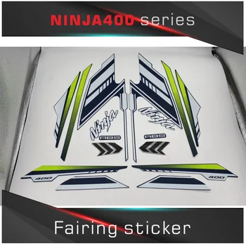 Напълно выгравированная стикер за автомобил, матово синьо 2022 за Ninja400 Ninja 400 EX400 17-22 Twilight Blue - Изображение 1  
