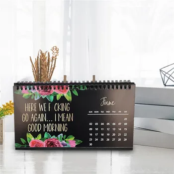 EZONE 2024 Календар за уморени жени Ръчно изработени, домашен Офис Окачен настолен календар, Списък със смешни думи, Месечен календар, подаръци с кляпами - Изображение 2  