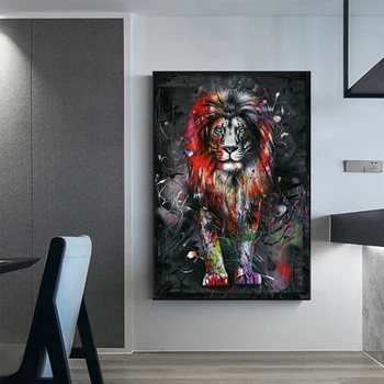 HDARTISAN Wall Art Платно с изображение на лъв, картина за дома в хола Без рамка - Изображение 2  