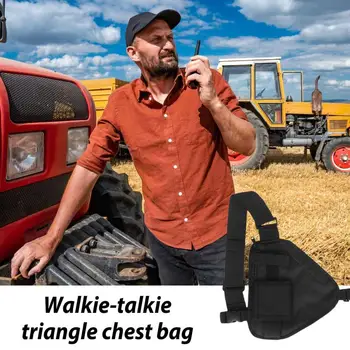 Нагрудная чанта-прашка, триъгълни чанта през рамо, дневната чанта на гърдите, мъжки ежедневни раница с един пагон, скута чанти, месинджър - Изображение 2  