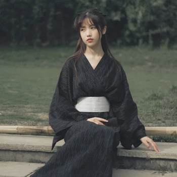 Японското Модно Кимоно За жени, Традиционен колан за роба Юката, на Културната градинска облекло Гейша-самурай, за да снимам, Карнавал - Изображение 2  