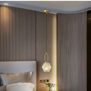 Модерен тавана лампа в коридора, окачен лампата на верандата, Луксозна Стъклена нощно шкафче, спалня, Кухня, трапезария, Окачена лампа - Изображение 2  