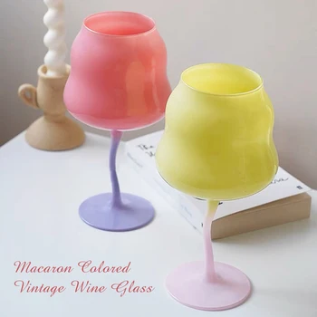 Творчески вити чаши за коктейли с цвят на червено вино, кристални чаши за вино с 16 унции за партита, срещи и housewarming - Изображение 2  