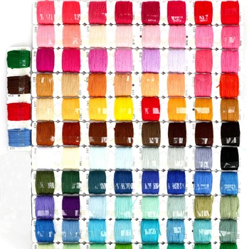 Най-новият продукт в найлонова торбичка 1 Комплект от 100 цветни конци Картонена Нишка Плюс Набор от конци за бродерия Тъкани Набор от инструменти за бродерия бод - Изображение 1  