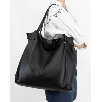 Jamhoo, нови чанти-тоут от мека кожа, дамска чанта, ежедневна чанта през рамо, чанта-месинджър голям капацитет, Меки работни чанти за ръце за жени - Изображение 2  