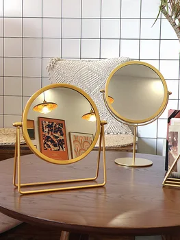 Домашни Малко Огледало На Интернет-Знаменитост, Офис Бюро В Студентски Квартири, Surface Панел Настолен Тоалетна Масичка, Огледало - Изображение 1  