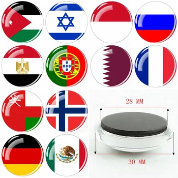 Национален флаг Магнити За Хладилник Начало Декор Стъклен Магнит-Кабошон Стикери за Хладилник Мексико, Египет, Франция, Германия, Русия Сувенир - Изображение 1  