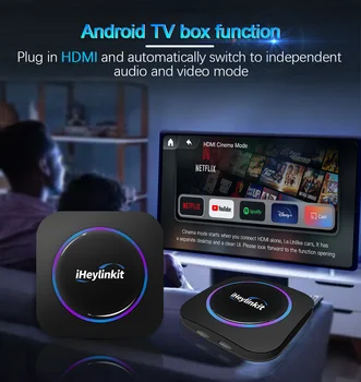 8-ядрени Carplay Android box MK808 4 + 64 GB с пускането на HD, за да се свържете carplay към адаптер Youtube/Netflix play CP /AA - Изображение 2  