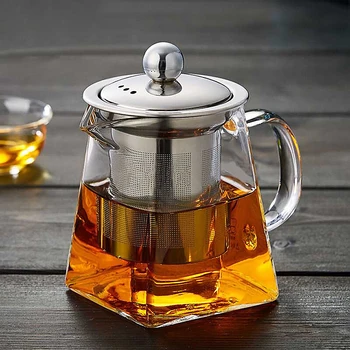 Топлоустойчива Стъклена Кана за приготвяне на чай от Неръждаема Стомана, Цветна Кана За Чай Кунг-Фу Чай Набор от Puer Oolong чай Чайник Гореща Разпродажба - Изображение 1  