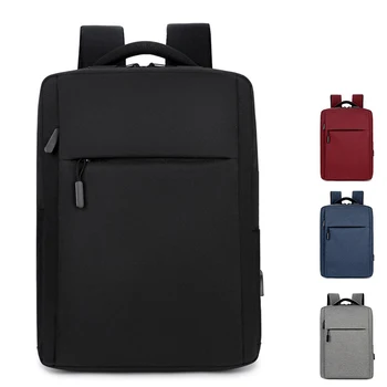 Бизнес раница с голям капацитет, мъжка чанта на рамото с USB порт за зареждане, многофункционална раница, водоустойчива чанта за лаптоп - Изображение 1  