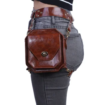 Поясная чанта в ретро стил от изкуствена кожа, ежедневните малки квадратни набедренные чанти за жени през рамо, богат на функции градинска чанта за телефон, на крака - Изображение 2  