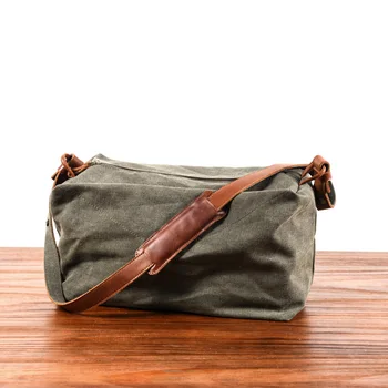 Мъжка чанта, ретро мъжки раница нова чанта за деца наклонена чанта мъжки японската холщовая чанта tide на едно рамо за почивка - Изображение 2  