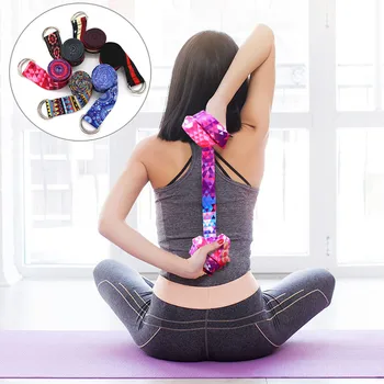 183*3.8 см регулируема йога-стречинг колан Фитнес за мъже и жени, спортни аксесоари D-пръстен повърхността на бедрата дъвка - Изображение 1  