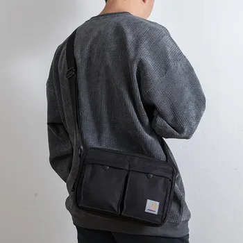 Японската холщовая чанта през рамо, модерен, ежедневни и лесна чанта през рамо, мъжки чанти-месинджър чанта за междуградски пътувания с множество офиси - Изображение 2  