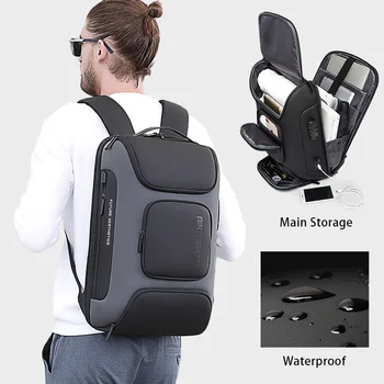 Гореща разпродажба BANGE business водоустойчив мъжки раница за пътуване по поръчка, ежедневна спортна чанта за лаптоп mochila - Изображение 2  