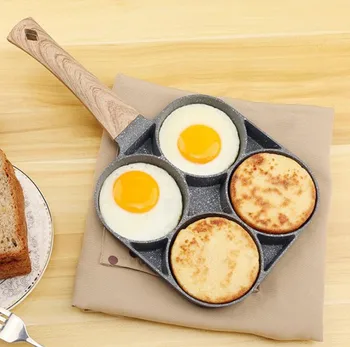 Пан закуска пържени яйца палачинки, пържени машина артефакт, хамбургер четири дупки яйце Форт малка мухъл антипригарная тиган - Изображение 1  