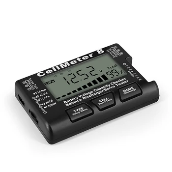 RC Cellmeter 8 Цифров контролер за проверка на капацитета на батерията, тестер за напрежение за зададено измерване литиево-йонна батерия Nimh Nicd клетки - Изображение 2  