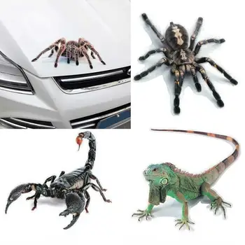 3D Паяк Гущер Скорпион Автомобили Стикер 3D животински модел Прозореца на Колата Огледало Стикер На Бронята Декор Водоустойчив Висока лепливост - Изображение 2  