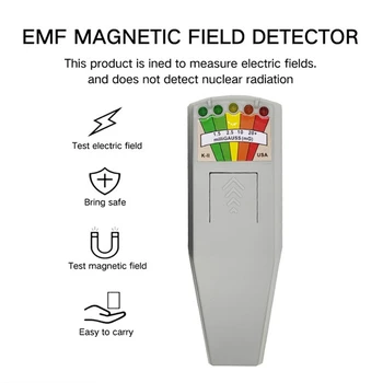 Аксесоар за дигитален тестер за излъчване на електромагнитното поле K2 Ръчно с 5 светодиода Гаус ЕМП За лична безопасност при лов на призраци - Изображение 2  