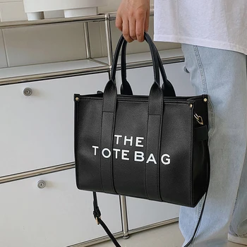 Дамски чанти Луксозна дизайнерска чанта-тоут, чанти през рамо с надпис 2023, чанта през рамо за жени, маркови плюшени портмонета за пазаруване от изкуствена кожа, клатч - Изображение 1  