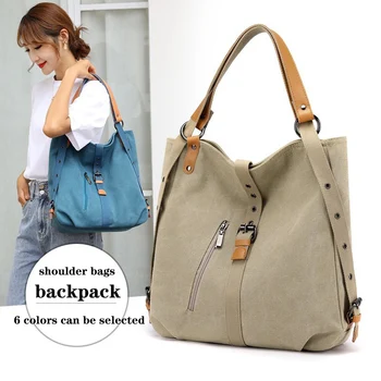 Многофункционални холщовые чанта през рамо за жени, открийте проста луксозна чанта с голям капацитет, портмонета и чанти Sac A Main Femme - Изображение 2  