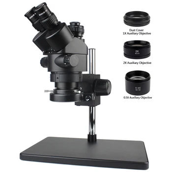 3.5 X-90X Simul-Foca Тринокулярный Стереомикроскоп С 56 Led Кольцевыми Лампи Допълнителен Обектив За Ремонт на Спояване на печатни Платки - Изображение 2  