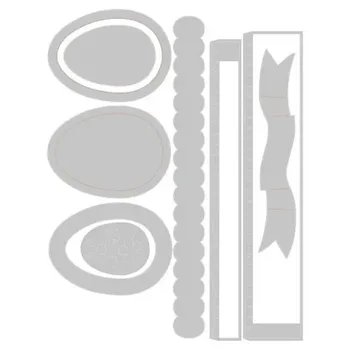 Щанци за рязане на великденски яйца data slimline essentials шаблони за scrapbooking diy ръчно изработени - Изображение 2  