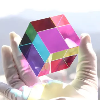 1бр Куб на Вълшебната Призма 30 40 50 60 mm Шестограмен Кристал Magic Cmy Cube 3D Цветен Куб, Призма За Снимки - Изображение 2  