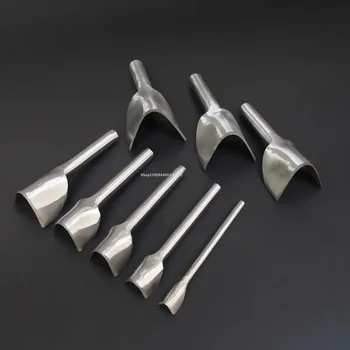 Кожена V-образен Инструмент за Изрязване на Отвори с ширина 10-40 мм с Остри Дъга САМ За Изрязване на Кожата/колан/пояс и режещи Ръчни инструменти - Изображение 2  