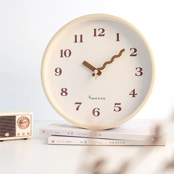 Съвременните Дървени стенни часовници Quiet Luxury White Time, Реколта цифров часовник, промишлени детайли, Reloj Cocina, Предмети декор за хола - Изображение 1  