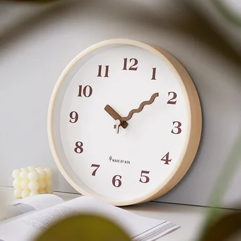 Съвременните Дървени стенни часовници Quiet Luxury White Time, Реколта цифров часовник, промишлени детайли, Reloj Cocina, Предмети декор за хола - Изображение 2  