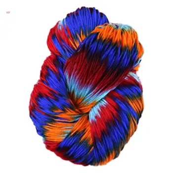 50 г смесена цветна прежда за плетене, Меко акрилни влакна, боядисани конци ръчно плетени пуловери на една кука за ръчно изработени - Изображение 2  