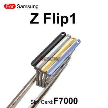 За Samsung Galaxy Z Flip 1 F700 F7000 Слот за sim-карти Резервни части за SIM-карти - Изображение 2  