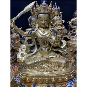 30 см Непал Тибет Будистка статуя на Буда, изработени от висококачествена мед се Покланя на Бодхисаттве най-висока през август Буда у дома, изгоняющему зли духове - Изображение 1  