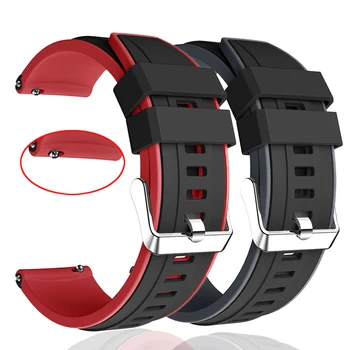 20 mm 22мм Силикон Смарт Каишка за Samsung Galaxy Watch 3 45 мм 41мм Galaxy Watch 42мм 46мм Гривна за Gear S3 Wristban - Изображение 1  