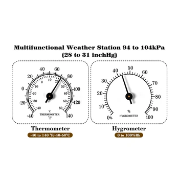 3 В 1 Барометър Термометър, Влагомер Атмосферното налягане Датчик за Външна температура метеорологичната станция влага Трайно - Изображение 2  