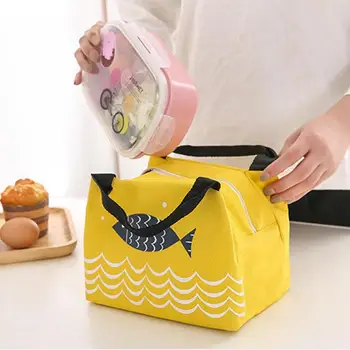 Симпатична чанта за обяд, нова чанта-ланчбокс от подсилена алуминиево фолио за студенти, термоизоляционная чанта за работа, преносим чанта за обяд. - Изображение 1  