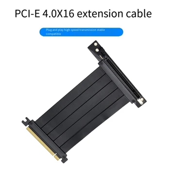 Удлинительный кабела Pcie 4.0 X16 X16 90 ° с черен цвят, който е съвместим с операционните системи на Pcie 3.0 - Изображение 2  