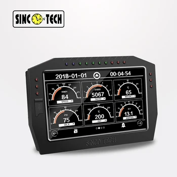 SincoTech Настройва 7'Универсальный Цифров LCD сензорен Екран Race Dash Instrument Скоростомер, Оборотомер ODO Клъстер За Кола (DO909) - Изображение 1  