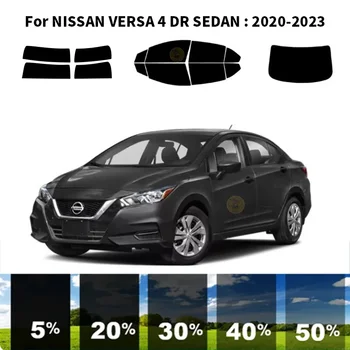 Предварително нарязани на нанокерамика Комплект за UV-оцветяването на автомобилни прозорци Автомобили фолио за прозорци на NISSAN VERSA 4 DR СЕДАН 2020-2023 - Изображение 1  