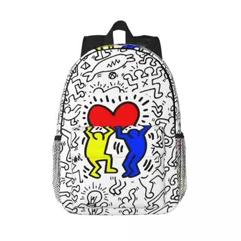 Персонализирани художествен раница с картини Own Me за жени и мъже, базова чанта за книги за училище, колеж, чанти с графити в стил поп-арт. - Изображение 1  