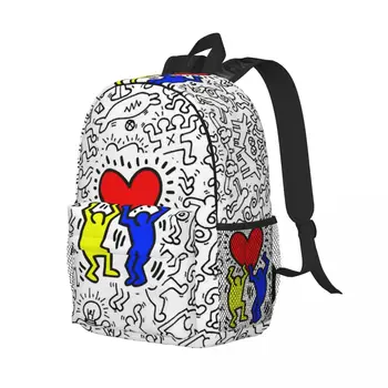 Персонализирани художествен раница с картини Own Me за жени и мъже, базова чанта за книги за училище, колеж, чанти с графити в стил поп-арт. - Изображение 2  