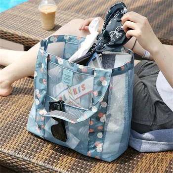 Чанта за пазаруване Мултифункционален водоустойчив Пътна плажна чанта от плат Оксфорд, преносима чанта за съхранение на продукти в супермаркет, Множество Нова - Изображение 2  