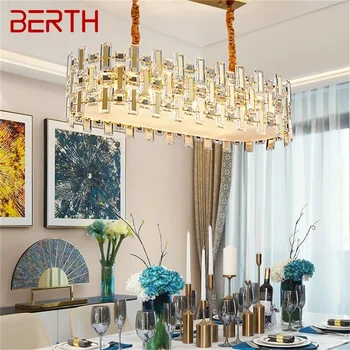 Окачен лампа в постмодерния стил, творчески Златен полилей, led луксозен кристален лампа за декорация на дома - Изображение 1  