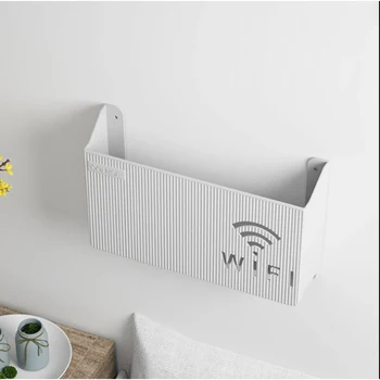 CoRui Безжичен Wifi Рутер Полк Кутия За Съхранение, с монтиран на стената ABS Пластмасов Органайзер Скоростна Кабелна Скоба Хранене Органайзер Скоростна Начало Декор - Изображение 1  